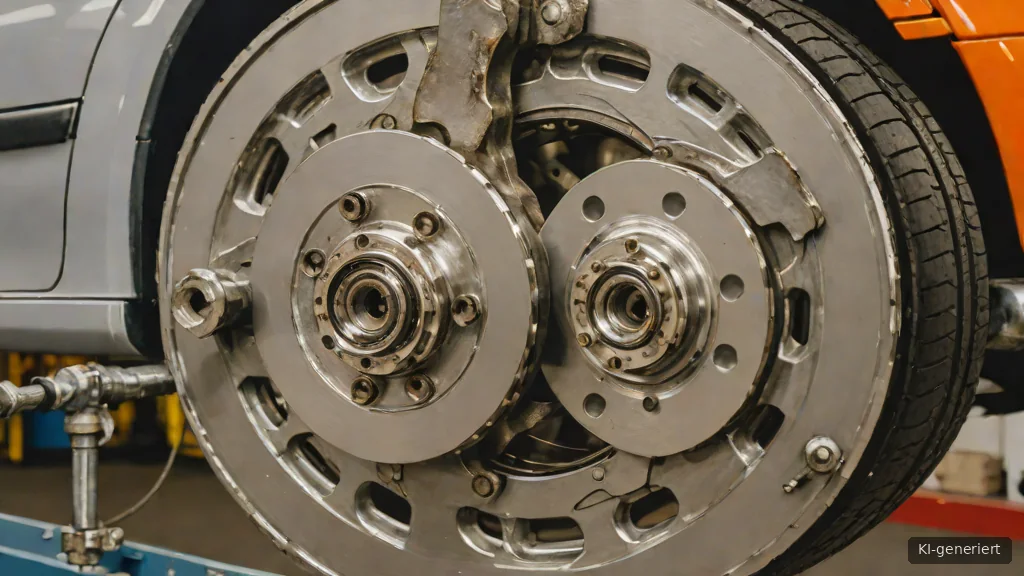 Bremsenservice in der Werkstatt – mit künstlicher Intelligenz erzeugtes Bild